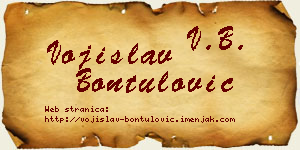 Vojislav Bontulović vizit kartica